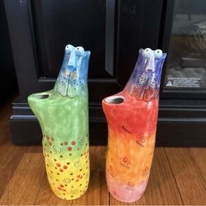 2 Joy Cats Whimsical Cat Vase Duo by Designworks Studio